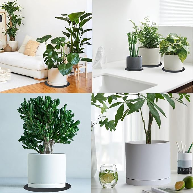 Yukfona Ceramic Plant Saucer Tray 1 Pcs 12 Inch White, 12.5" OD x11.9 ID x1.6 Deep Fits Flower pots Bottom≤11.9", Heavy Duty Glazed Round Planter Drip with Catch Basin for Indoor Outdoor Plants