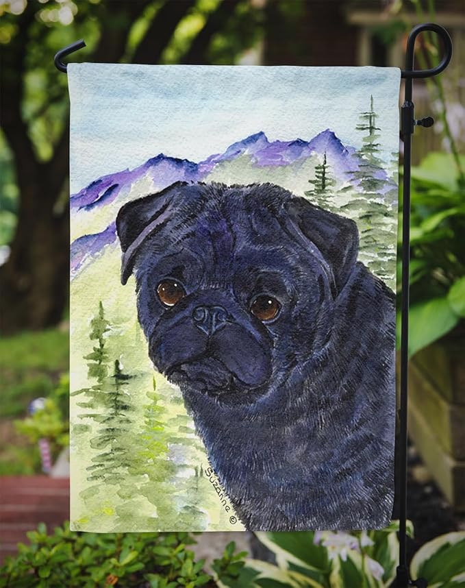 Caroline's Treasures SS8420GF Pug Garden Flag Mailbox Flag Decorative Yard Flag Banner Outside Patio Artwork Yard Flower Beds, Garden Size, Multicolor