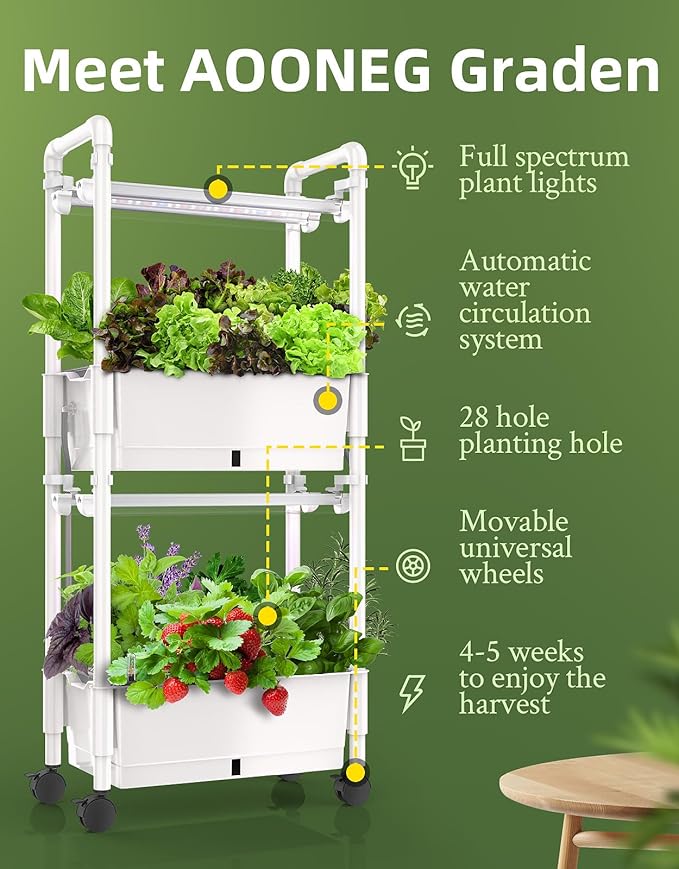 28 Pods Hydroponics Growing System & 164Pcs Hydroponic Seed Pods Kit