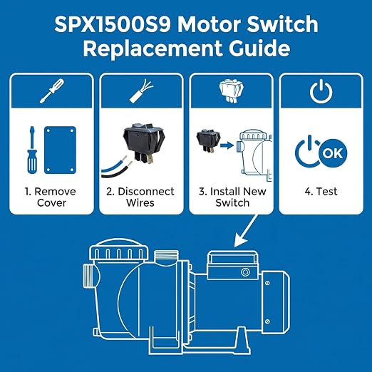 OEM SPX1500S9 3-Position Motor Switch Replacement Fits for Hayward PowerFlo and Flex 48 Pool Pumps