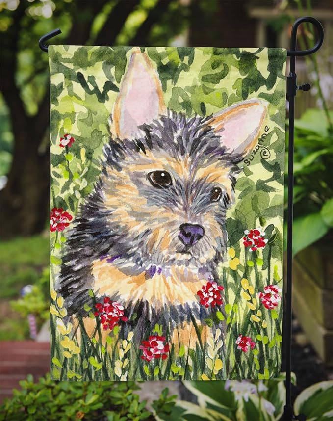 Caroline's Treasures SS8893GF Norwich Terrier Garden Flag Mailbox Flag Decorative Yard Flag Banner Outside Patio Artwork Yard Flower Beds, Garden Size, Multicolor