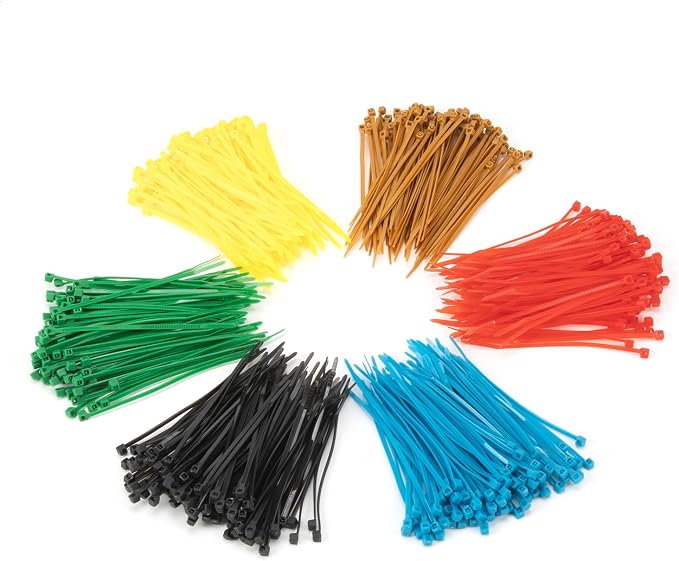 XINGO 1400 PCS Colored Zip Ties 4 Inch, Multicolor Zip Ties, Mix Packed 14 Color Plastic Wire Ties Assortment for Home Office Garden Garage and Workshop
