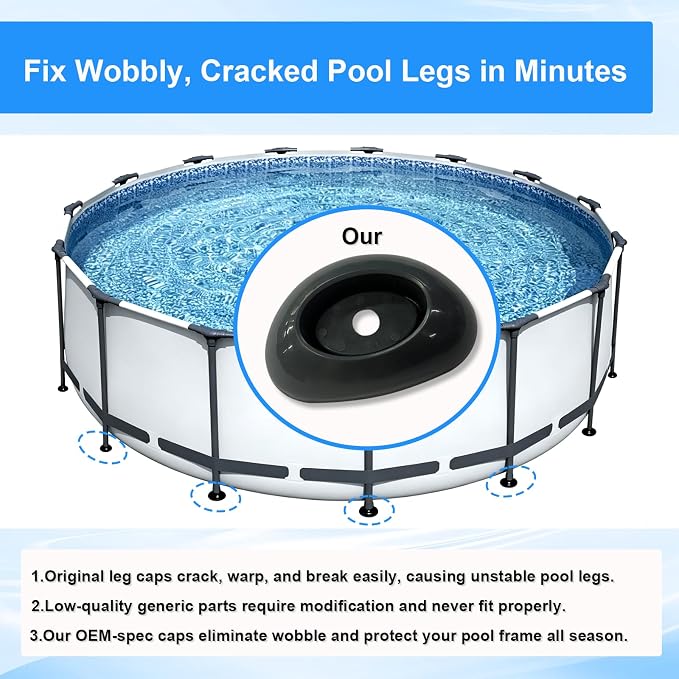 Above-Ground Pool Leg Cap for Bestway 16/18Ft x48In Steel Pro MAX & Power