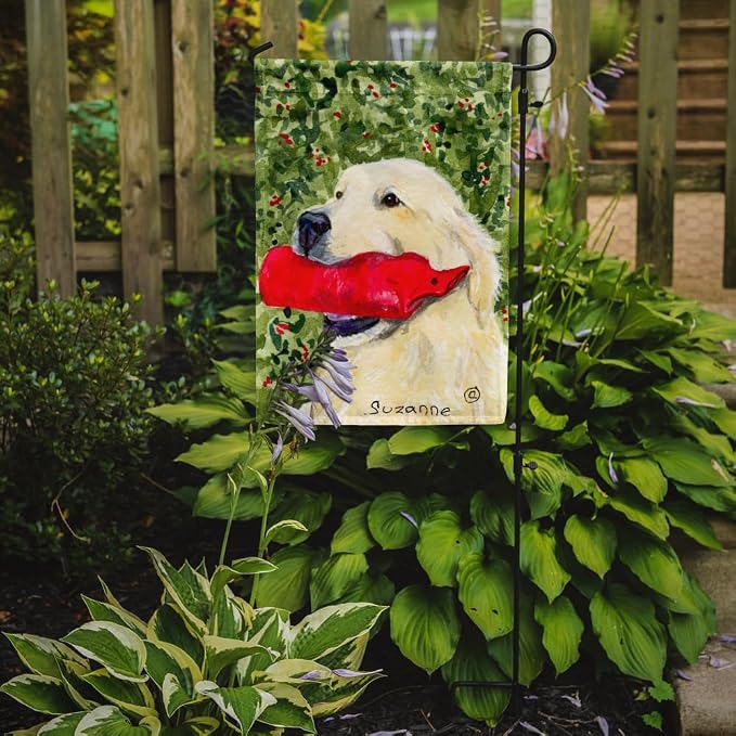 Caroline's Treasures SS8813GF Golden Retriever Garden Flag Mailbox Flag Decorative Yard Flag Banner Outside Patio Artwork Yard Flower Beds, Garden Size, Multicolor