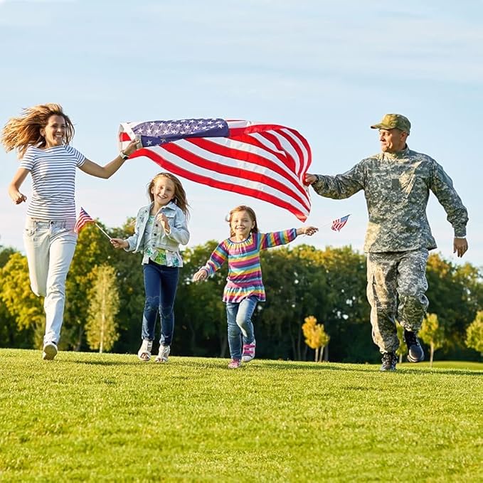 3x5 FT Heavy Duty American Flag for Outside Deluxe Spun Polyster US Flags, Waterproof UV Resistant USA Flag, Embroidered Stars National Flag,Tear-Proof America Flag High Wind,United States Flag 4-Row Stitching and Reinforced Seams,Stars and Stripes All...