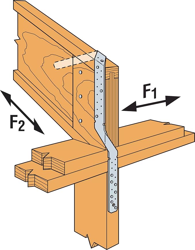 Simpson Strong-Tie MTS30 Medium Twist Strap - 30 in. Length, 54-mil Thickness, Zinc Galvanized 16-Gauge Steel Construction, Resists Moderate Uplift Loads