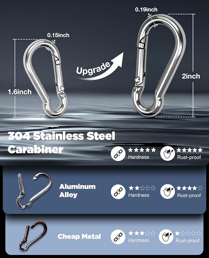 6FT Carbon Fiber Flag Pole for Outside House – Silver Porch Flagpole, 1 Inch Diameter, Rustproof, 360° Rotating Flag Rings & Stainless Steel Carabiners Included, for All Weather (2, Black 6ft)