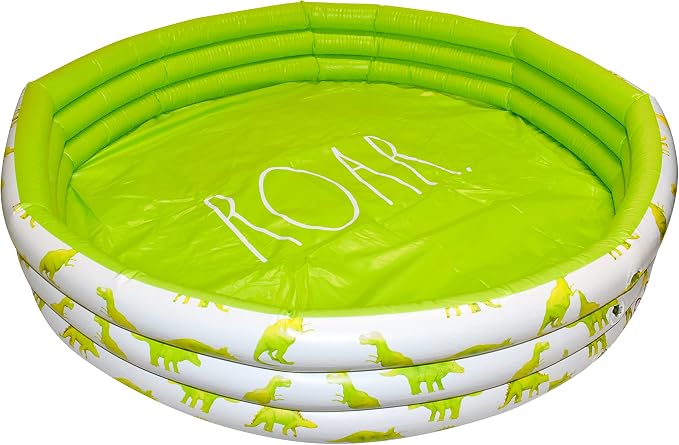 Rae Dunn x CocoNut Float Mini Pool with Dinosaur Graphics, Roar Theme | Inflatable swimming pool for kids, splash design, easy setup, great backyard fun, durable, perfect for summer parties