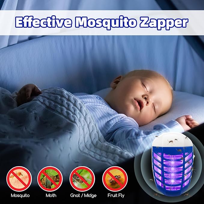 2026 Upgraded Bug Zapper Indoor (6 Pack), Quiet Mosquito & Fruit Fly Killer for Home, Effective UV Light Insect Trap for Kitchen, Bedroom, Powerful Gnat Zapper for Indoor Use
