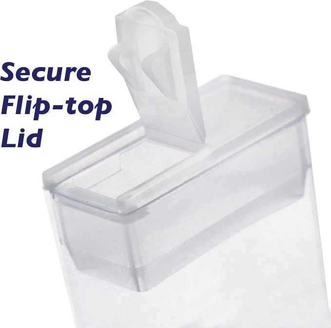 The Beadsmith Clear Plastic Boxes - Rectangle with a Flip Top Cap - 7/16” x 1” x 1-7/8” - Use for Beads, Bath Salts, Wedding & Party Favors, Home or Office Storage - Bag of 100