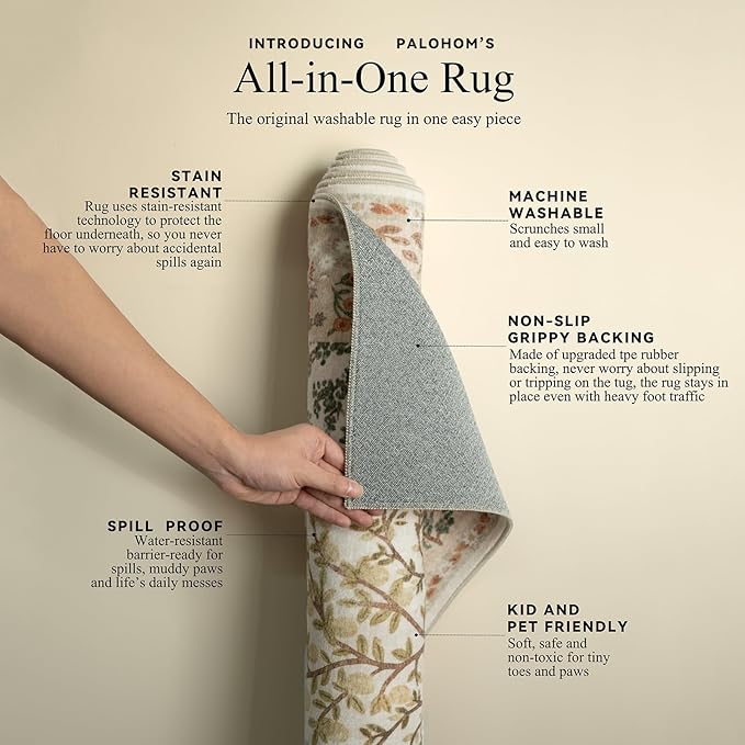 Runner Rugs Washable Kitchen Runner: 2'6"x8' Hallway Runner Rug Stain Resistant Non Slip Low Pile Soft Carpet Runners Rug for Bedroom Hallways Entryway Indoor Beside Bathroom Laundry Room