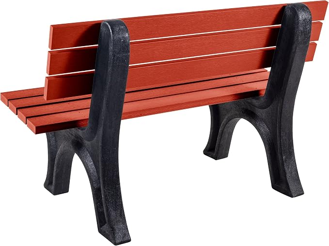 Sequoia Professional Aurora 4 ft Park Bench, Rustic Red