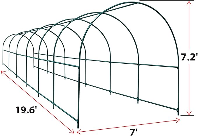 Steel Garden Arch Metal Garden Arch Multi-Size Climbing Plants Arch Arbor (19.6'x 7' x 7.2')