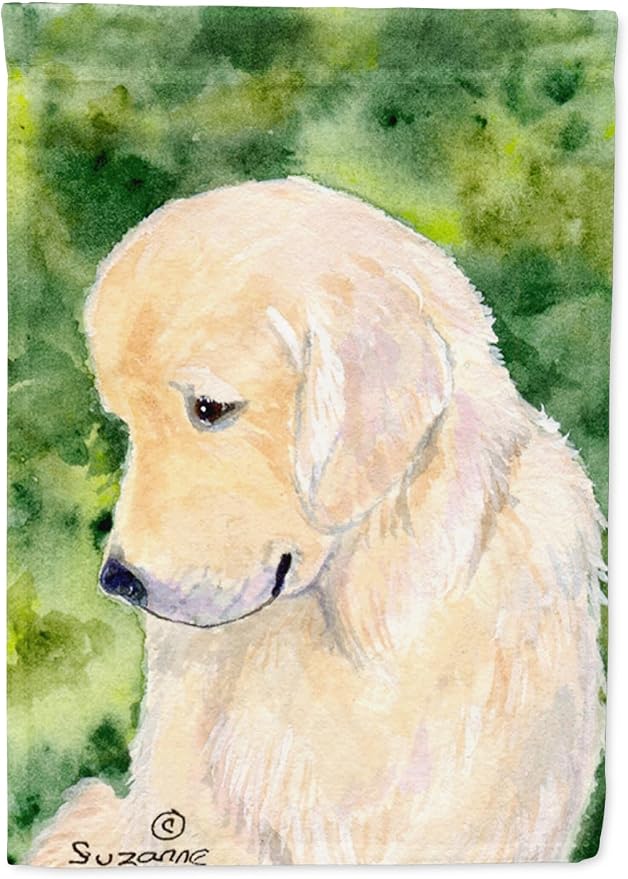 Caroline's Treasures SS8757GF Golden Retriever Garden Flag Mailbox Flag Decorative Yard Flag Banner Outside Patio Artwork Yard Flower Beds, Garden Size, Multicolor