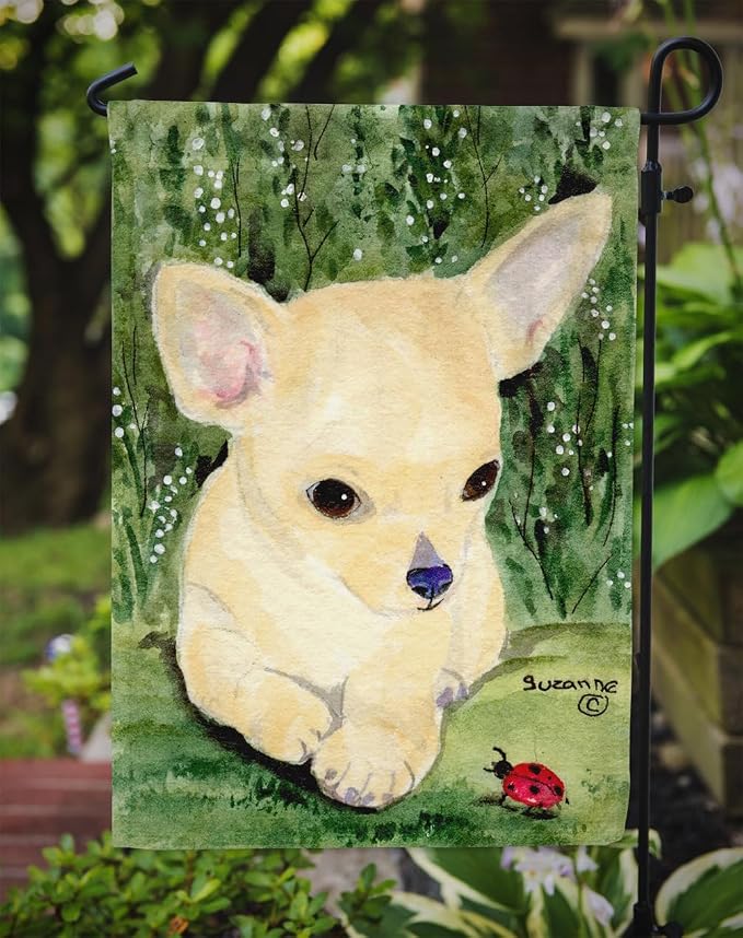 Caroline's Treasures SS1010GF Chihuahua Garden Flag Mailbox Flag Decorative Yard Flag Banner Outside Patio Artwork Yard Flower Beds, Garden Size, Multicolor