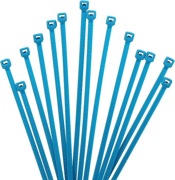 XINGO 1000 PCS 6 inch Cable Zip Ties, 18lb Strength, Small Tie Wraps Self-Locking Nylon Zip Ties for Indoor and Outdoor Use (Blue)