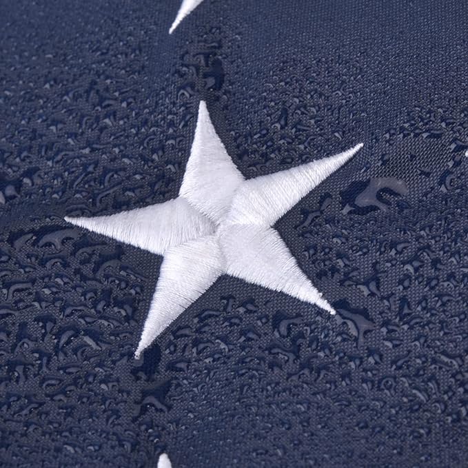 American Flag 10x15 FT, Large US Flag USA High Wind with Embroidered Stars, Sewn Stripes, Brass Grommets, Durable Outdoor Outside