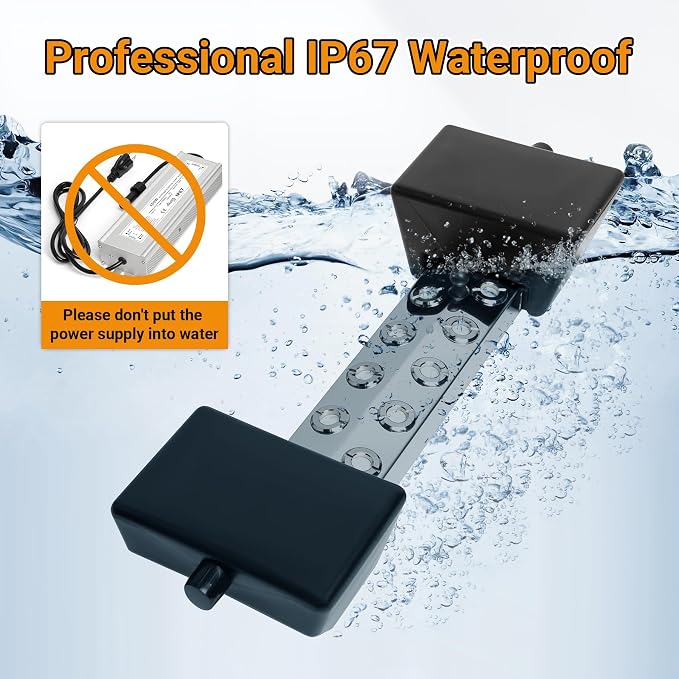 Ultrasonic Mist Fogger Maker 10 Heads, Mist Maker Fogger 7000ml/H | 350W & IP67 Waterproof Power Supply, with 2 Floats & 10 Atomizer Heads Replacements, Perfect for Pond, Greenhouse, Halloween