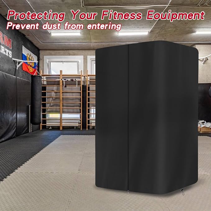 Gym Rack Cover Squat Rack Cover, Heavy-Duty 600D Oxford Power Cage Cover with Zipper, Waterproof Dustproof UV Protection – Gym Equipment Cover for Home Gym