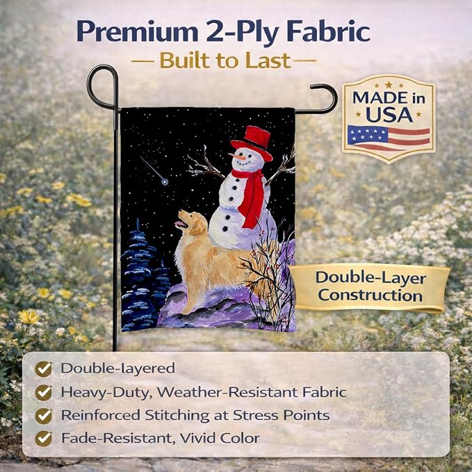 Caroline's Treasures SS8579GF Golden Retriever Garden Flag Mailbox Flag Decorative Yard Flag Banner Outside Patio Artwork Yard Flower Beds, Garden Size, Multicolor