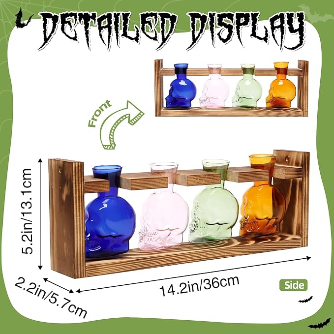 Plant Propagation Stations Halloween Skull Plant Terrarium Kit | Glass Vases Gift for Father Air Planter Home Office Decor