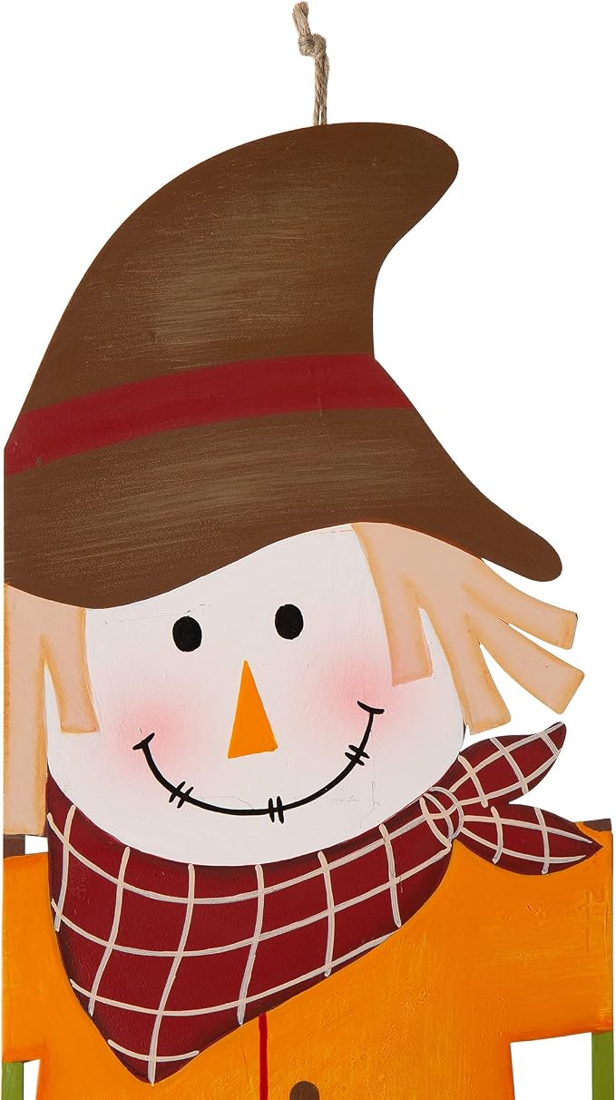 Glitzhome 41.5"H Fall Decorative Yard Signs with Stakes, Metal Scarecrow Corns Combo Garden Yard Stake for Home Lawn Yard Pathway Front Door Fall Harvest Thanksgiving Wall Hanging Decor