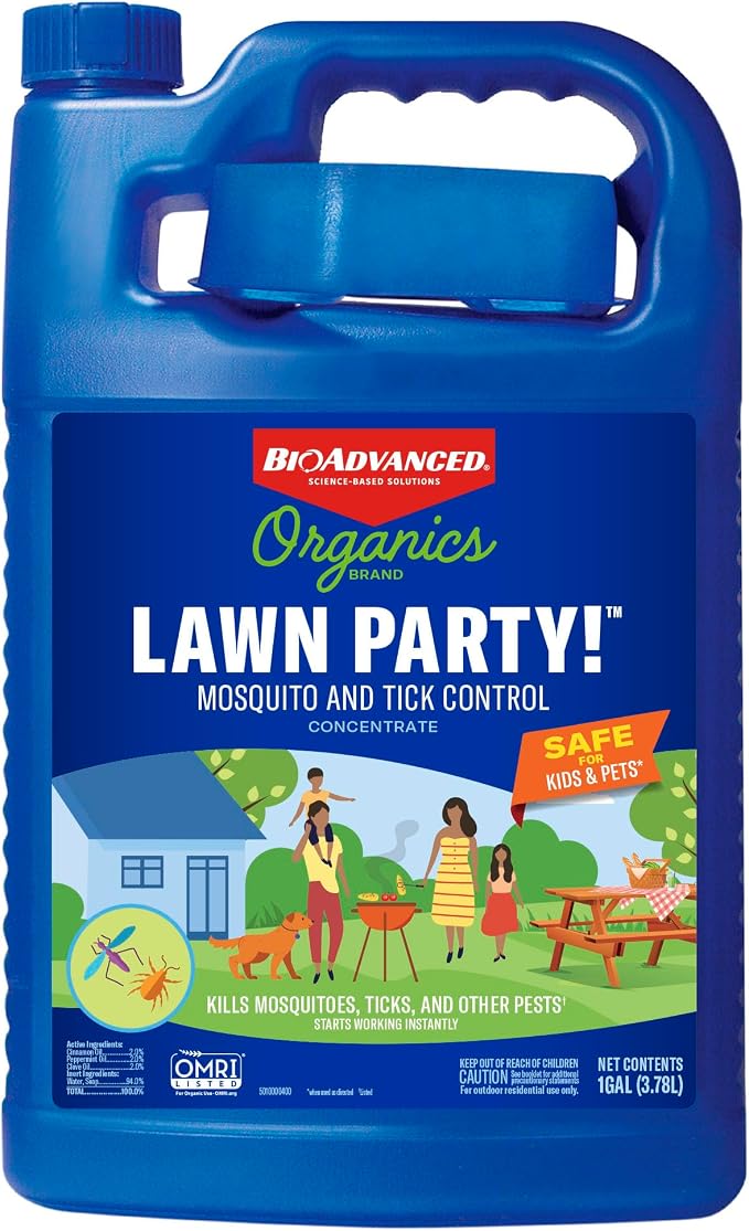 BioAdvanced Lawn Party Mosquito and Tick Control, Concentrate, 1 Gal, 21,333 Sq Ft