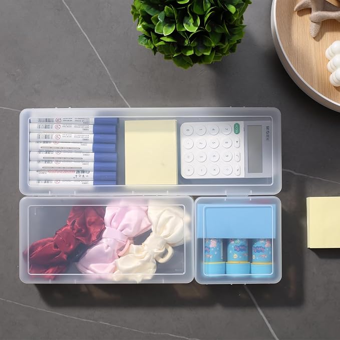 novelinks Plastic Small Storage Containers with Lids for Organizing | 12 Pack, Small Clear, Task Boxes for Special Education, Board Game Storage Containers, Balloon Storage Organizer, Mini Box