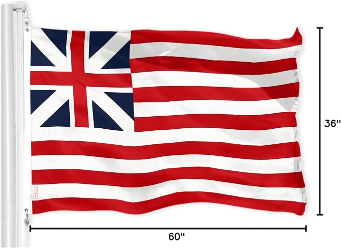 G128 Grand Union Flag | 3x5 Ft | LiteWeave Pro Series Printed 150D Polyester | Historical Flag, Indoor/Outdoor, Vibrant Colors, Brass Grommets, Thicker and More Durable Than 100D 75D Polyester