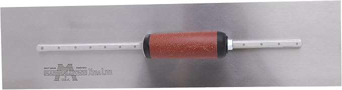 MARSHALLTOWN High Carbon Steel Finishing Trowel, 4 3/4 x 18 Inch Concrete, Masonry and Drywall Finishing Tool, Assembled in USA, MXS82DC
