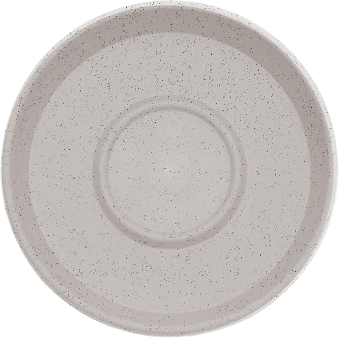 Bloem Terra 16" Round Plastic Plant Saucer, Lightweight UV-Resistant Indoor/Outdoor Flower Pot Tray - Fits 16-inch Planter Pots, Vanilla Bean, 2-Pack