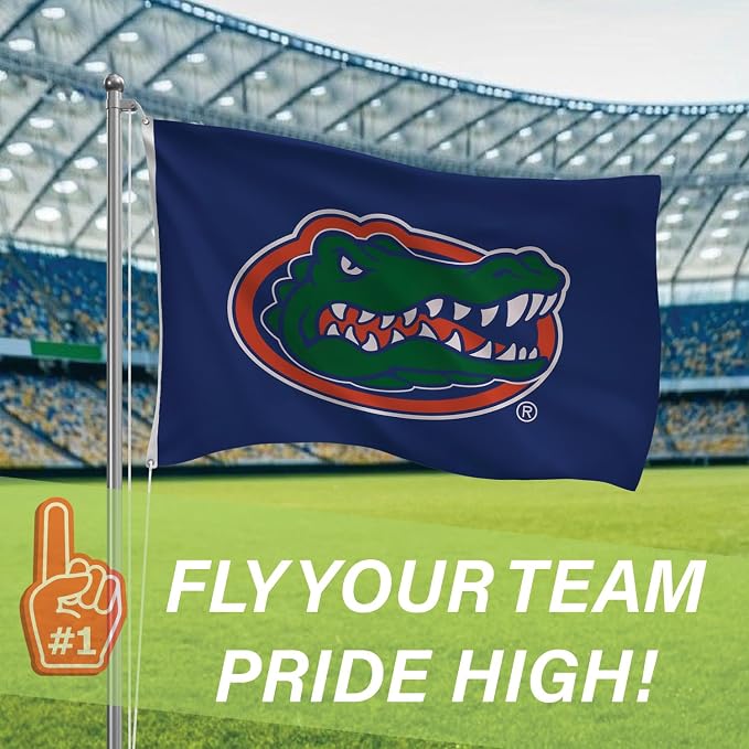 NCAA University of Florida Flag with Grommets, 3'x5' UF Gators Outdoor College Flags & Banners for Garden Patio Indoor Wall Décor