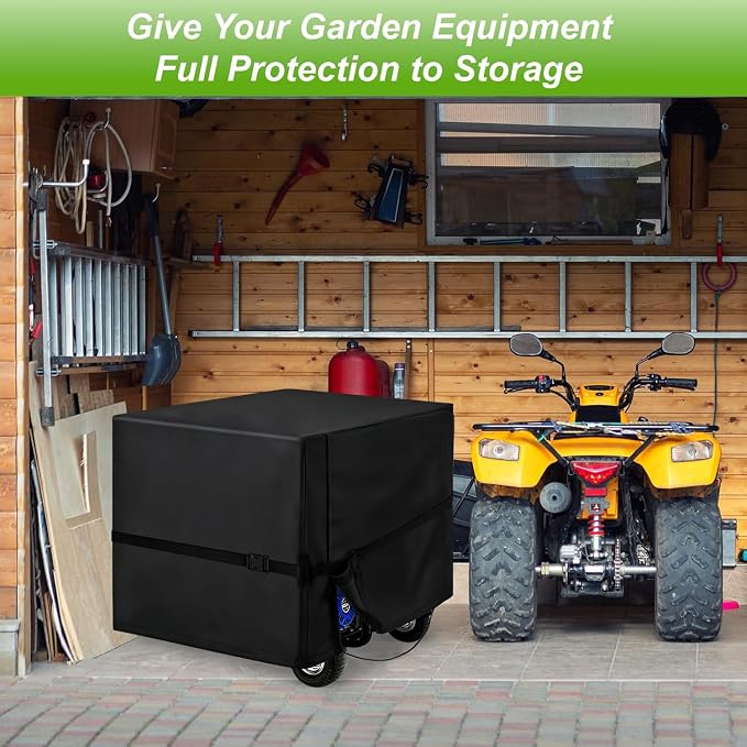 DVBB Shield Waterproof Universal Generator Cover 26 x 20 x 20 inch with Windproof Strap Buckles for Most Generators 3000-5000 Watt, Black