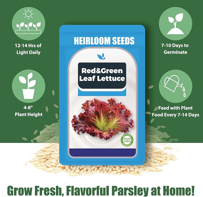 Mixed Greens Seed Pods Kit for Hydroponic, 12 Pods Grow Anything Hydroponics Kit for Indoor Garden, Hydroponics Supplies with 12 Grow Sponges, 12 Plant Baskets, Lettuce Seeds - 12 POD
