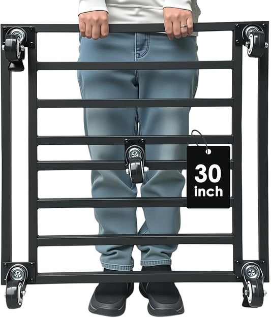 30" Plant Caddy with Wheels Heavy Duty,Extra Large Metal Rolling Plant Stand with 5 Caster 900 Lbs Load Capacity,Square Plant Dolly for Large Pots,Planter Rollers for Indoor Outdoor Use