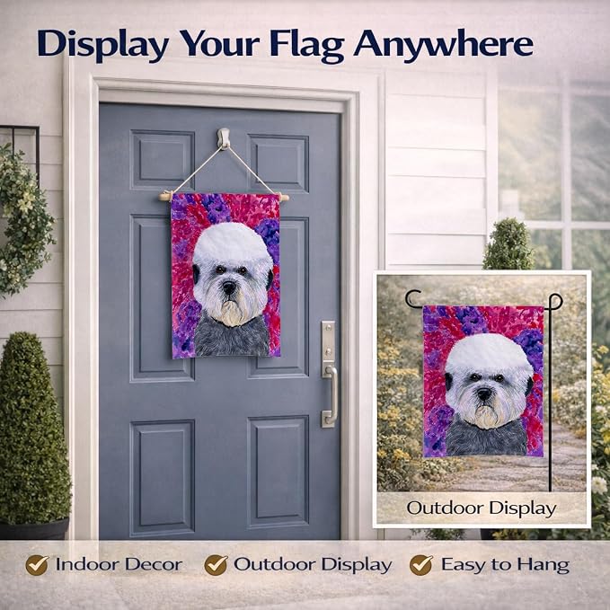 Caroline's Treasures SS8656GF Dandie Dinmont Terrier Garden Flag Mailbox Flag Decorative Yard Flag Banner Outside Patio Artwork Yard Flower Beds, Garden Size, Multicolor