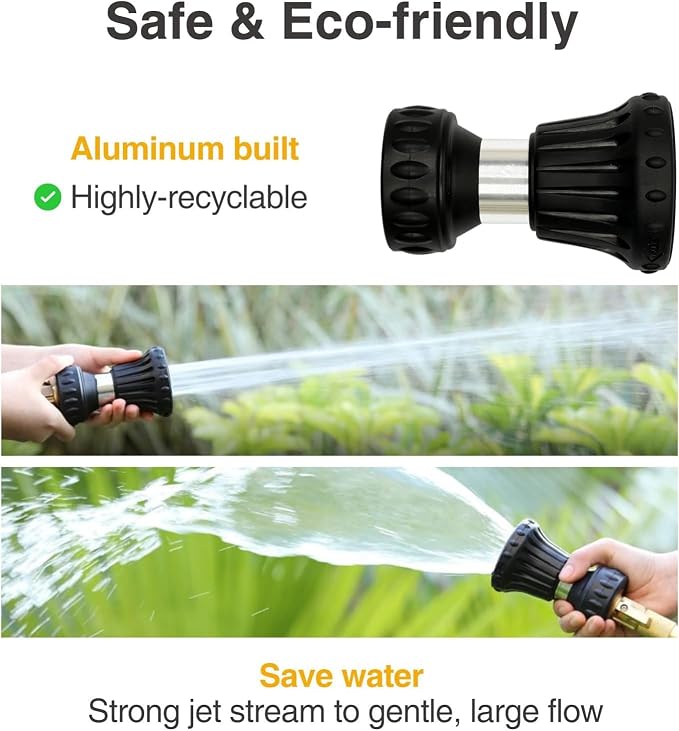 Cyprium Water Hose Nozzle Spray Water Nozzles 2 Pcs For Garden Fireman Style Hose Nozzle Outdoor Hose Nozzle Sprayer High Pressure Watertight Connections For Reliable Use In Gardening, Cleaning