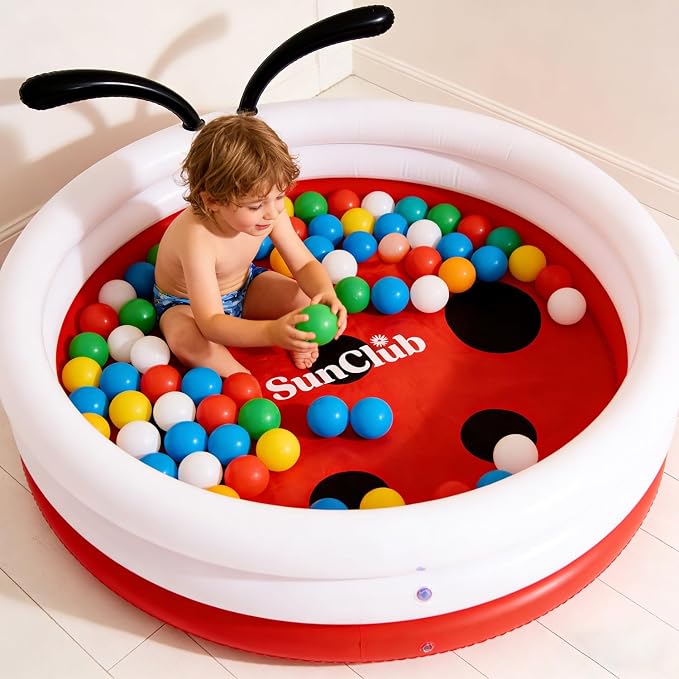 Kids Inflatable Swimming Pool 47", ASTM Certified Splash Pool for Children 3+, Outdoor Water Play Pool with Drain Plug for Summer