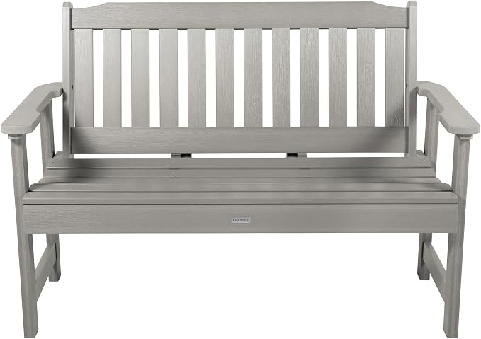 highwood Lehigh Garden Bench, 4 Feet, Harbor Gray