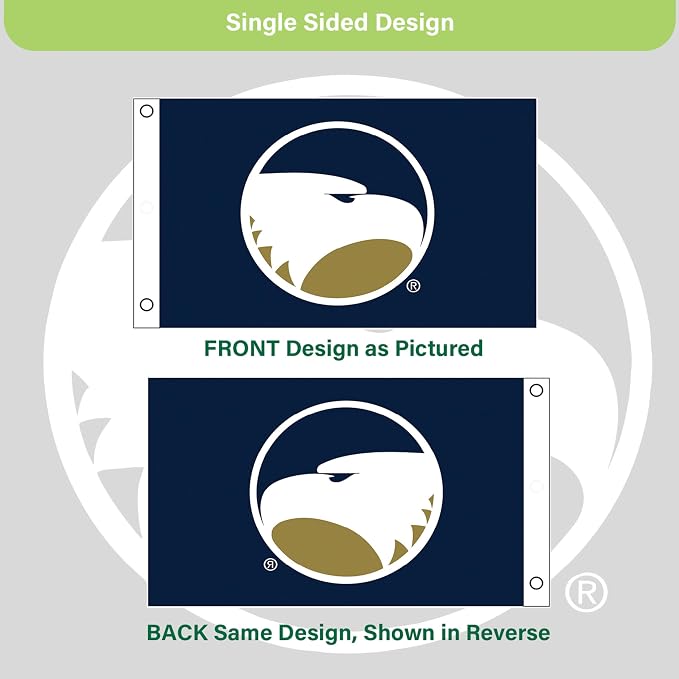 NCAA Georgia Southern University Flag with Grommets, 3'x5' GSU Eagles Outdoor College Flags & Banners for Garden Patio Indoor Wall Décor
