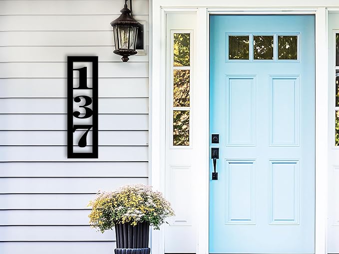 Vertical House Numbers For Outside Modern Custom Metal Address Numbers For House Personalized Address Signs For Houses Numbers For House Address Outside Address Plaques House Signs For Outside