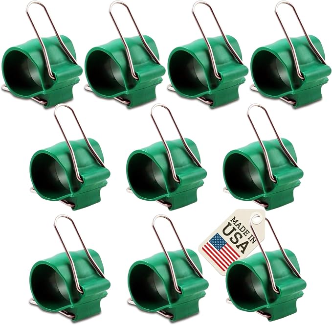 Reusable Greenhouse Clips Made in USA – Orchid Clips, Plant Support Clips & Cord Clips – Heavy-Duty, Weather-Resistant & Durable – Secure Stems, Vines, Wires, Cables, Tomato Plants – Indoor & Outdoor