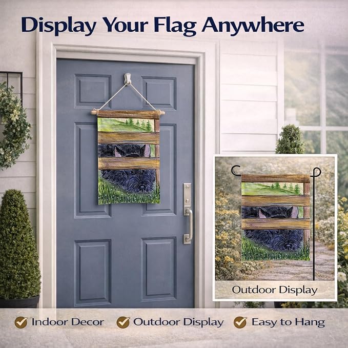Caroline's Treasures SS8193GF Scottish Terrier Garden Flag Mailbox Flag Decorative Yard Flag Banner Outside Patio Artwork Yard Flower Beds, Garden Size, Multicolor