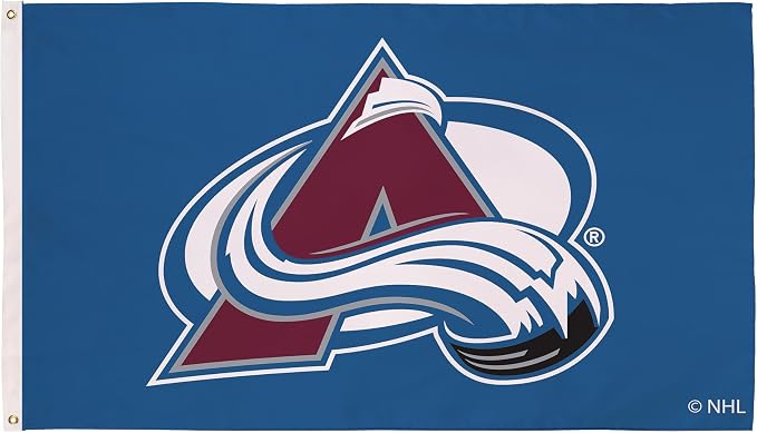 Team Sports America NHL Colorado Avalanche 3' x 5' Outdoor Flag with Grommets, Heavy Duty Flag & Banner for Outdoor Garden Patio, Indoor Wall Decor for Room, Works with Flag Poles for Outside House
