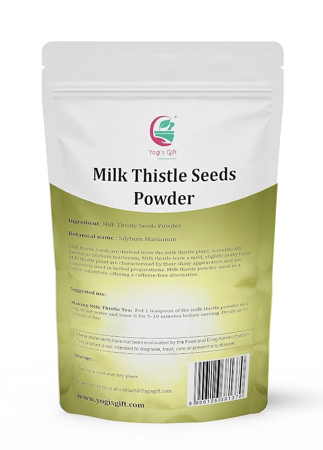 Milk Thistle Seed Powder 1 LB | Rich in Silymarin | by Yogi's Gift®