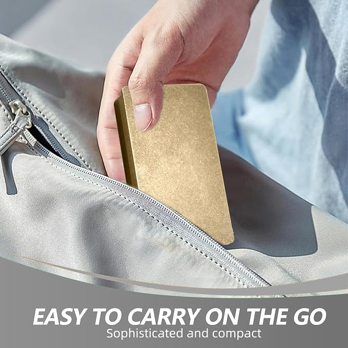 Titanium EDC Container Storage Box Mini Metal Box Outdoor Camping Gear Backbag Tool For Tiny Things, Brass