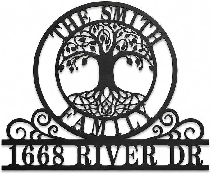 Personalized Address Sign, Personalized House Numbers, Custom Metal House Sign, Metal Address Sign, Custom House Number Sign, Address Plaques for House Numbers, House Number Plaque(A)