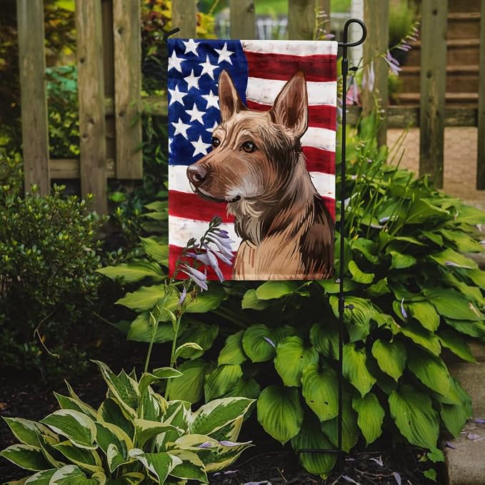 Caroline's Treasures CK6736GF Telomian American Flag Garden Flag Mailbox Flag Decorative Yard Flag Banner Outside Patio Artwork Yard Flower Beds, Garden Size, Multicolor