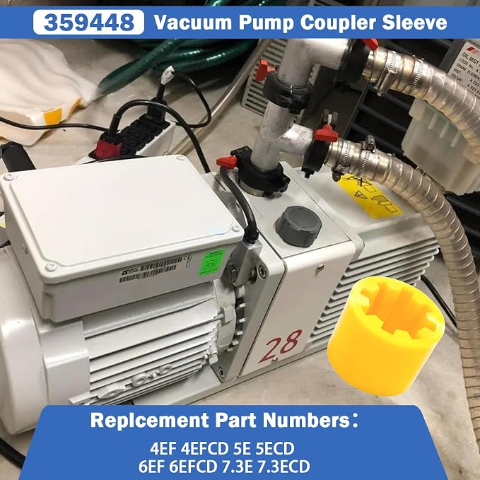 359448 Generator Pump Drive Sleeve 8 Splines Compatible with Kohler | Fits Models 4EF 4EFCD 5E 5ECD 6EF 6EFCD 7.3E 7.3ECD Seawater Pump Impeller Drive Sleeve-2Pack