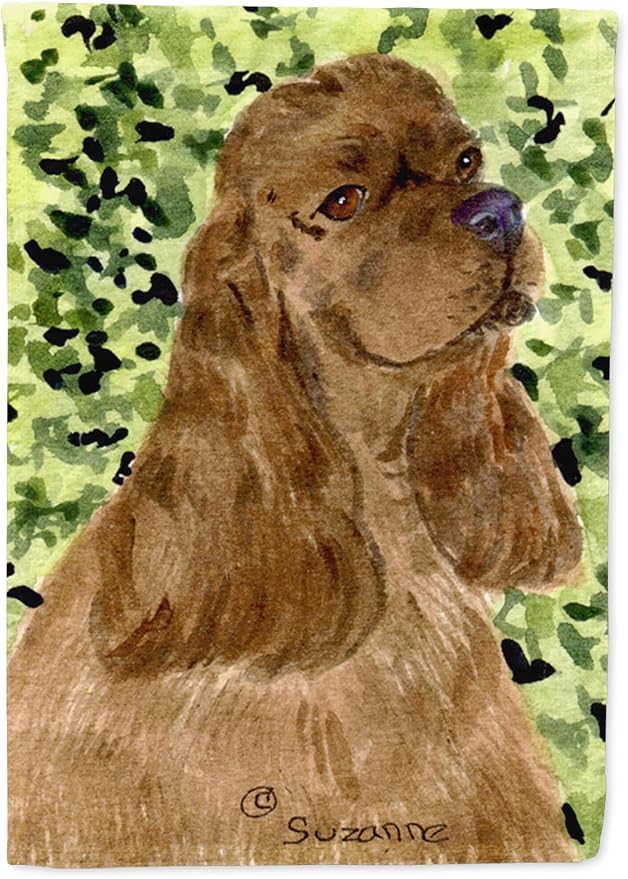 Caroline's Treasures SS8807GF Cocker Spaniel Garden Flag Mailbox Flag Decorative Yard Flag Banner Outside Patio Artwork Yard Flower Beds, Garden Size, Multicolor